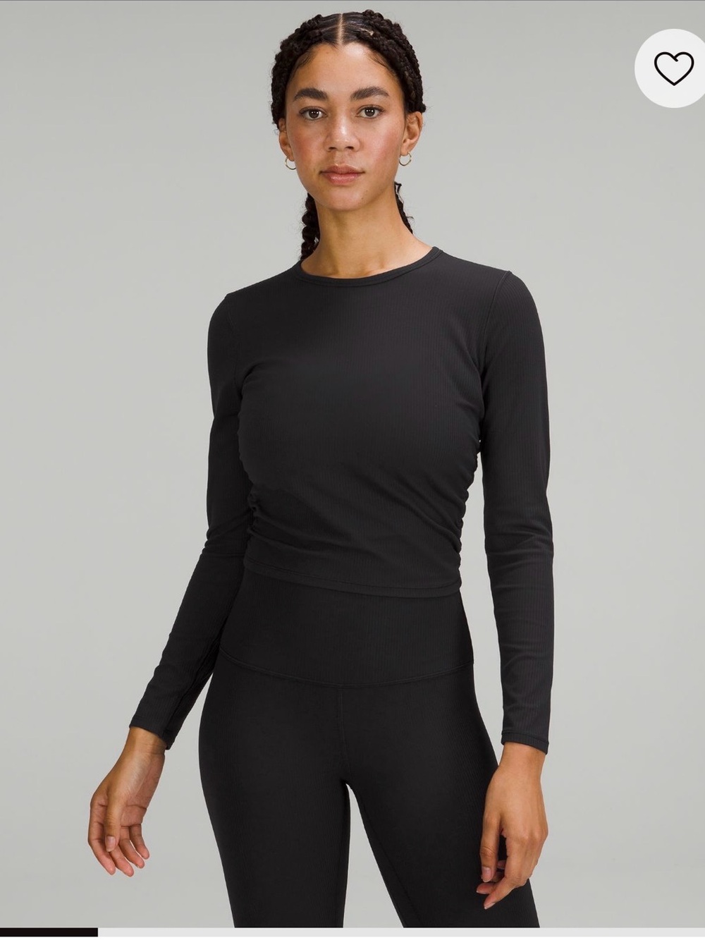 NWT Lululemon all it takes long sleeve ribbed nulu black 4
